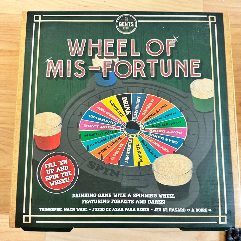 NEW unopened WHEEL OF MISFORTUNE boardgames/drinking game